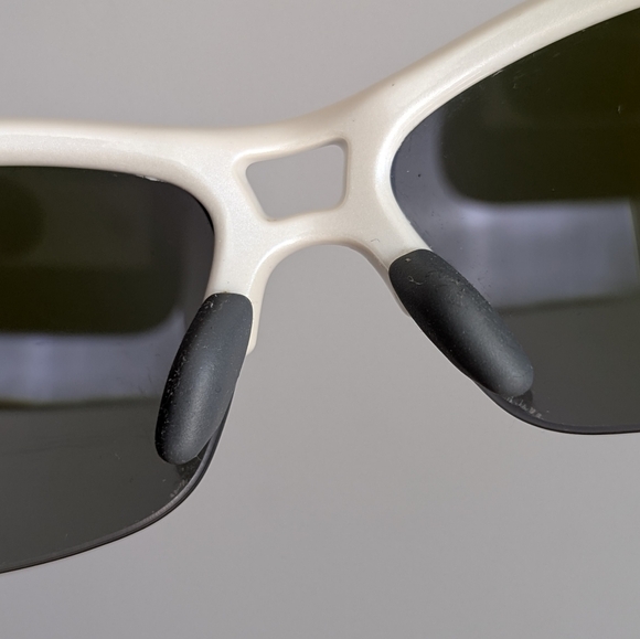 Oakley | RPM Squared Sunglasses, White Half Rim Frame, Purple Lenses - Picture 7 of 14